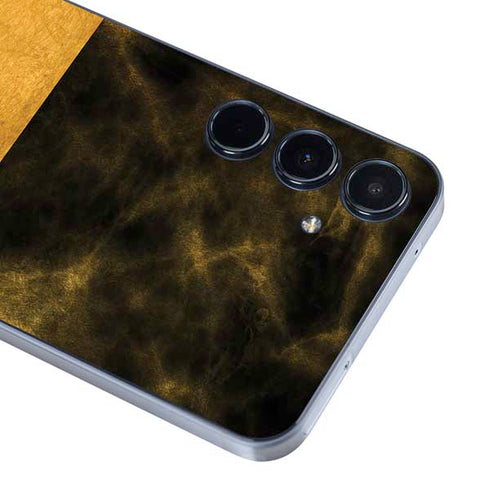 Black and Gold Split Marble Galaxy A35 5G Skin